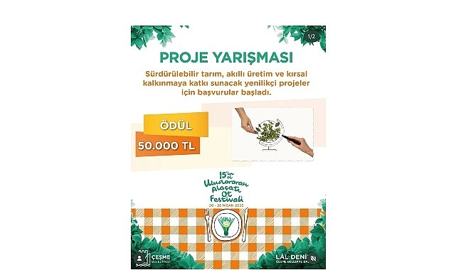 15. Uluslararası Alaçatı Ot Festivali Sürdürülebilir Tarım Proje Yarışması’nda ön değerlendirme tamamlandı