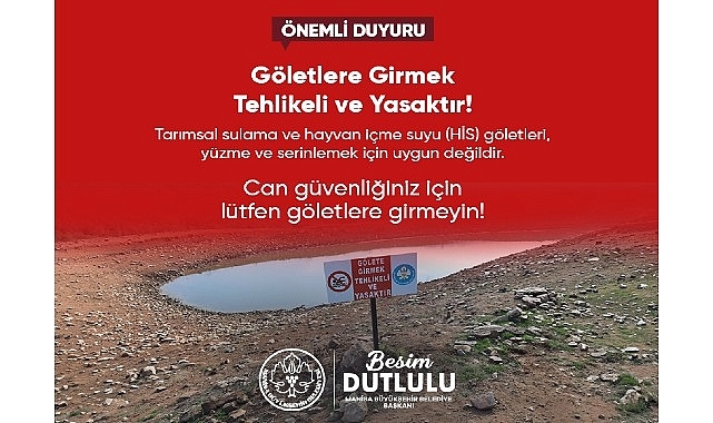 Büyükşehir'den Hayati Uyarı