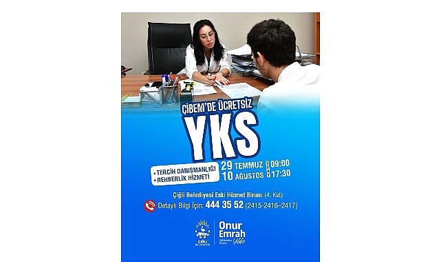 Çiğli Belediyesi'nden YKS Adaylarına Ücretsiz Tercih Danışmanlığı