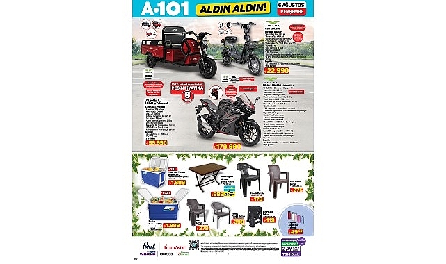 A101'den 6 Ağustos'ta Kaçırılmayacak Motosiklet Fırsatı