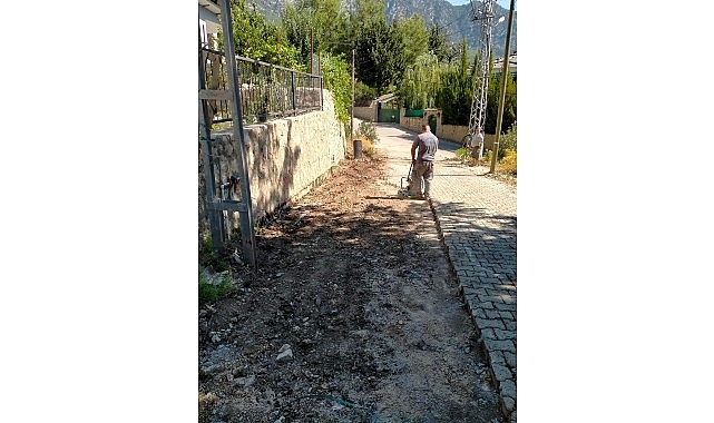 Kemer'de altyapı çalışmaları