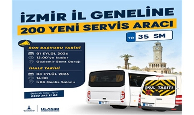 Büyükşehir'den İzmir'e 400 yeni servis aracı plakası