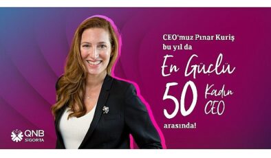 QNB Sigorta Genel Müdürü Pınar Kuriş, 6. Kez “En Güçlü 50 Kadın CEO” Listesinde